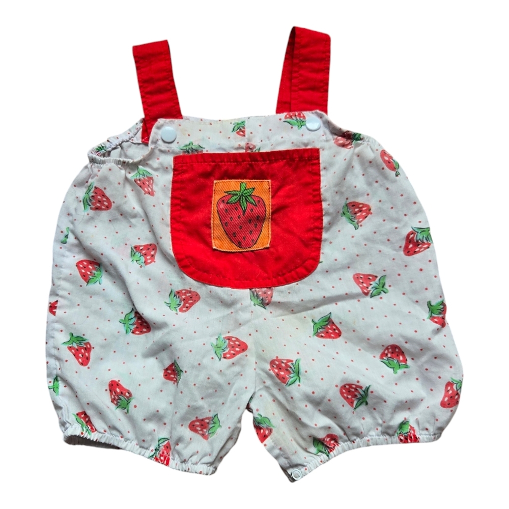 Strawberry Print Baby Romper